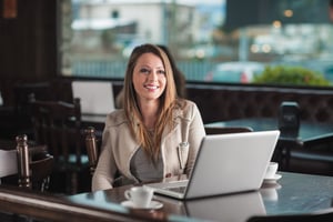 Woman writing her brand story